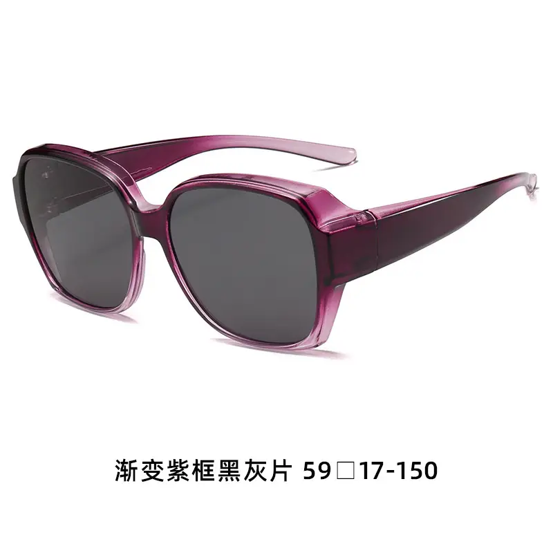 Black Frame Polarized Sunglasses for Men Women Anti-UV Driving Glasses - Image 5