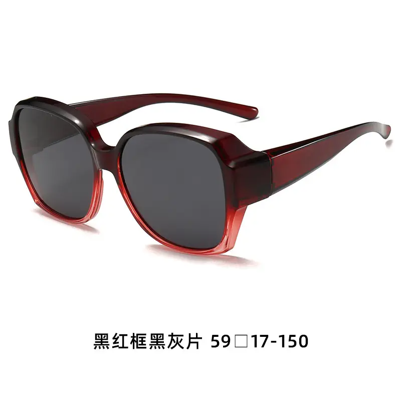 Black Frame Polarized Sunglasses for Men Women Anti-UV Driving Glasses - Image 6