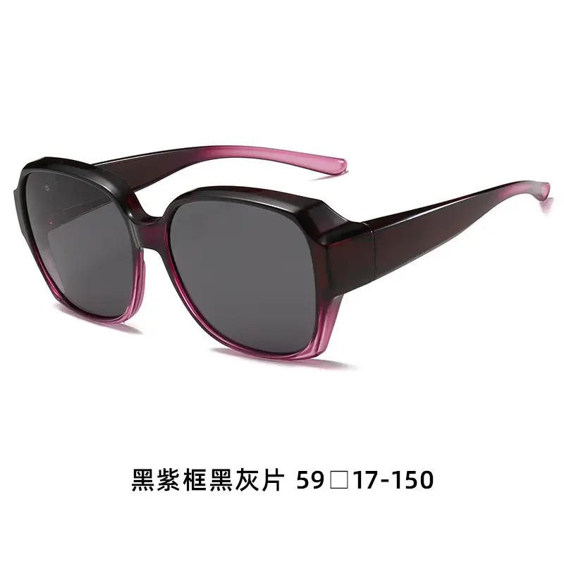 Black Frame Polarized Sunglasses for Men Women Anti-UV Driving Glasses - Image 7