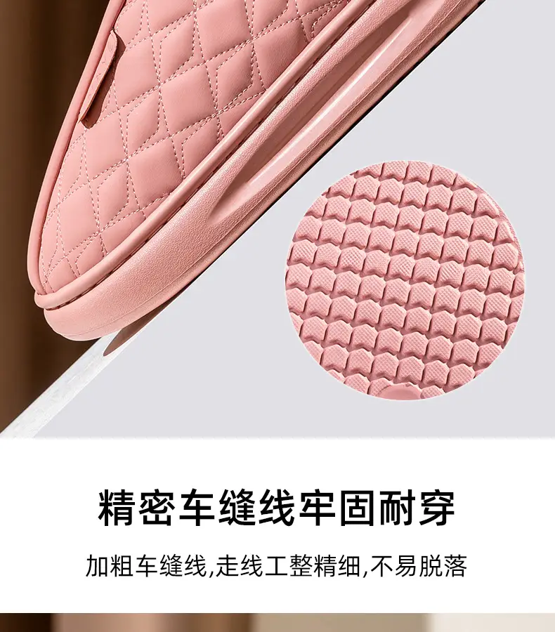 Women Winter Waterproof Cotton Slippers Pu Leather Warm Indoor — feature 10