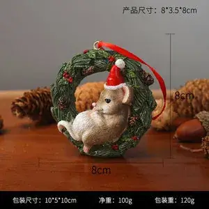 Reindeer Christmas Tree Pendant with Snowflake Design - Image 10