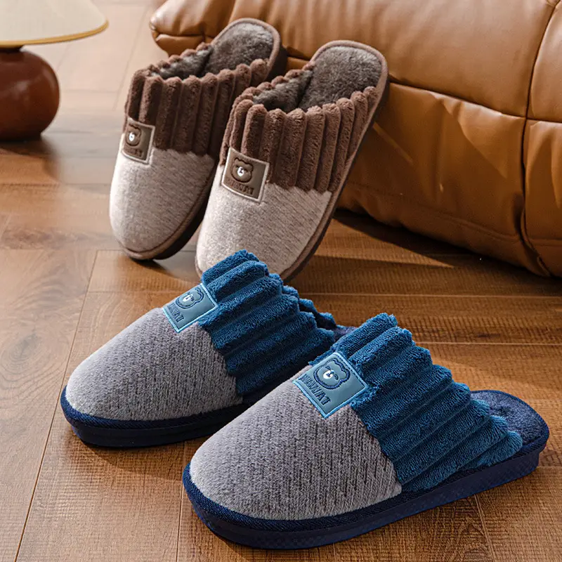 Cotton Slippers for Men, Winter Home Use, Non-Slip, Thickened, Warm, Outdoor Wear, Couple Slippers, Wholesale, Wear-Resistant, Soft - Image 7