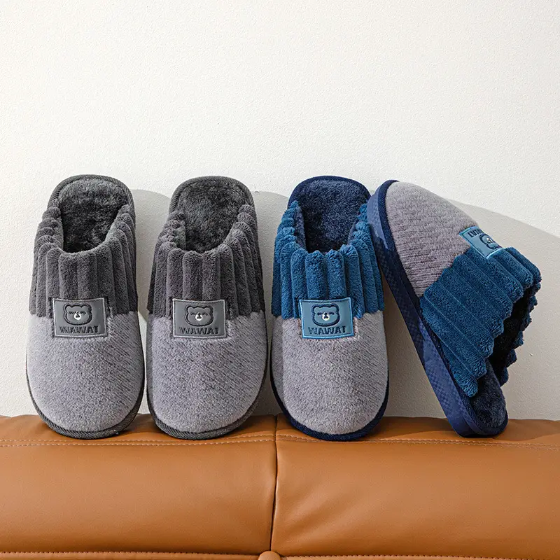 Cotton Slippers for Men, Winter Home Use, Non-Slip, Thickened, Warm, Outdoor Wear, Couple Slippers, Wholesale, Wear-Resistant, Soft - Image 8