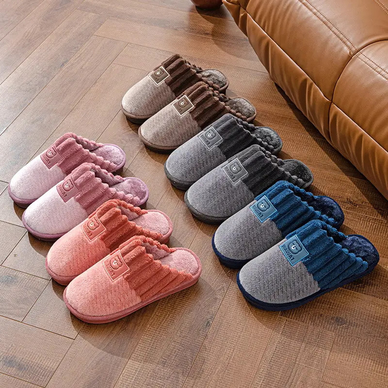 Cotton Slippers for Men, Winter Home Use, Non-Slip, Thickened, Warm, Outdoor Wear, Couple Slippers, Wholesale, Wear-Resistant, Soft - Image 9