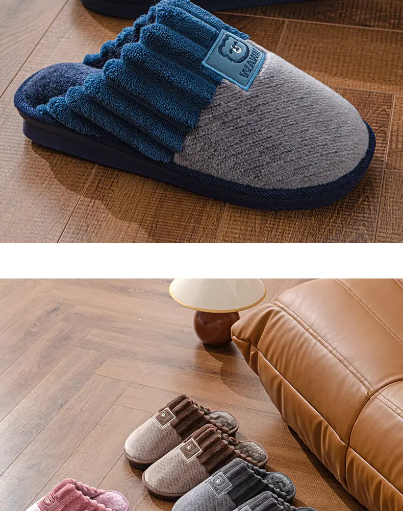 Cotton Slippers for Men, Winter Home Use, Non-Slip, Thickened, Warm, Outdoor Wear, Couple Slippers, Wholesale, Wear-Resistant, Soft — feature 4