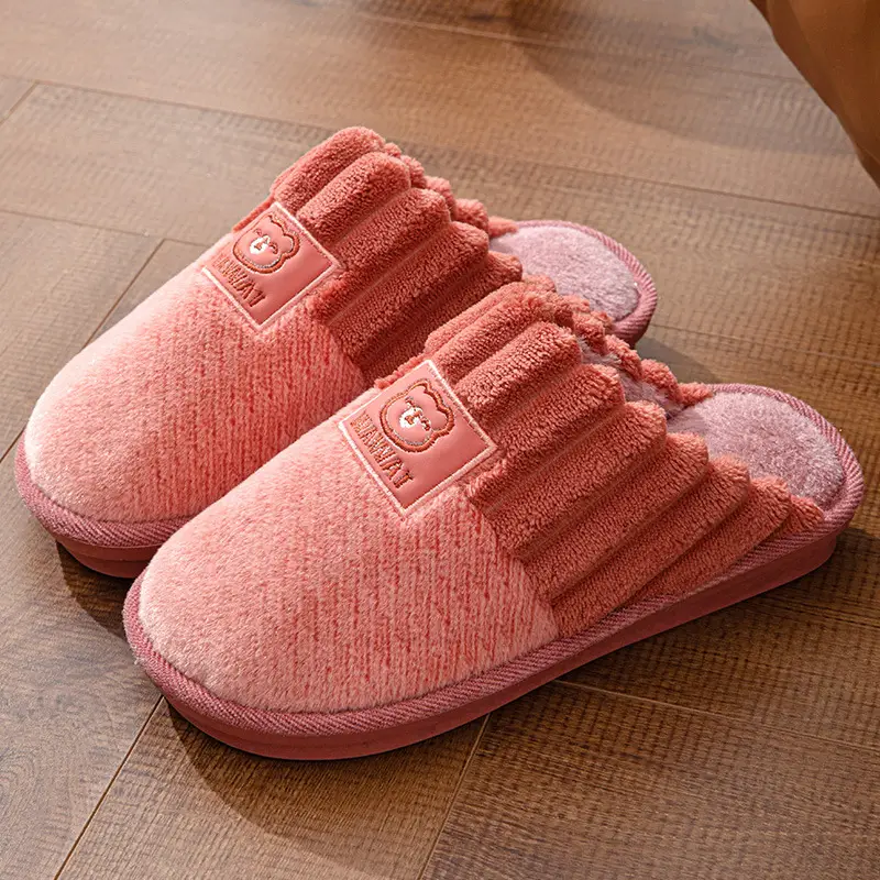 Cotton Slippers for Men, Winter Home Use, Non-Slip, Thickened, Warm, Outdoor Wear, Couple Slippers, Wholesale, Wear-Resistant, Soft - Image 4