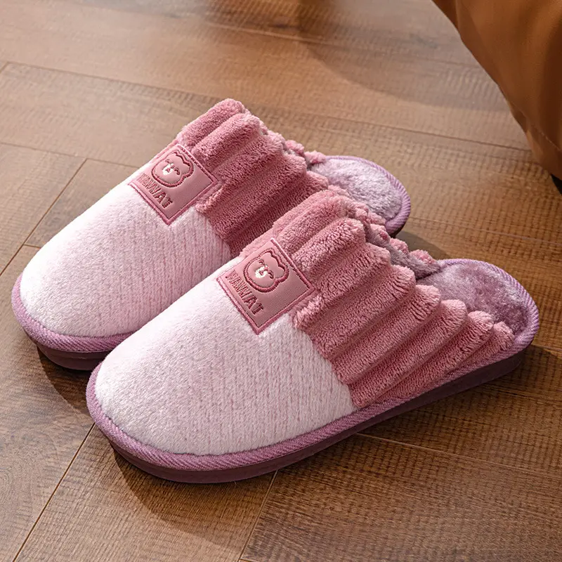 Cotton Slippers for Men, Winter Home Use, Non-Slip, Thickened, Warm, Outdoor Wear, Couple Slippers, Wholesale, Wear-Resistant, Soft - Image 5