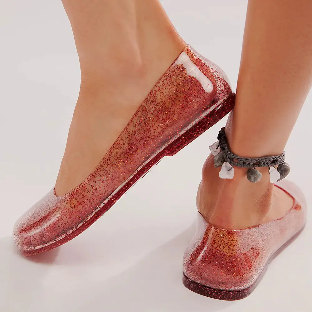Women's Square Toe Jelly Flat Sandals European American Ins - Image 9