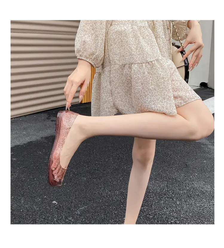 Women's Square Toe Jelly Flat Sandals European American Ins โ feature 13