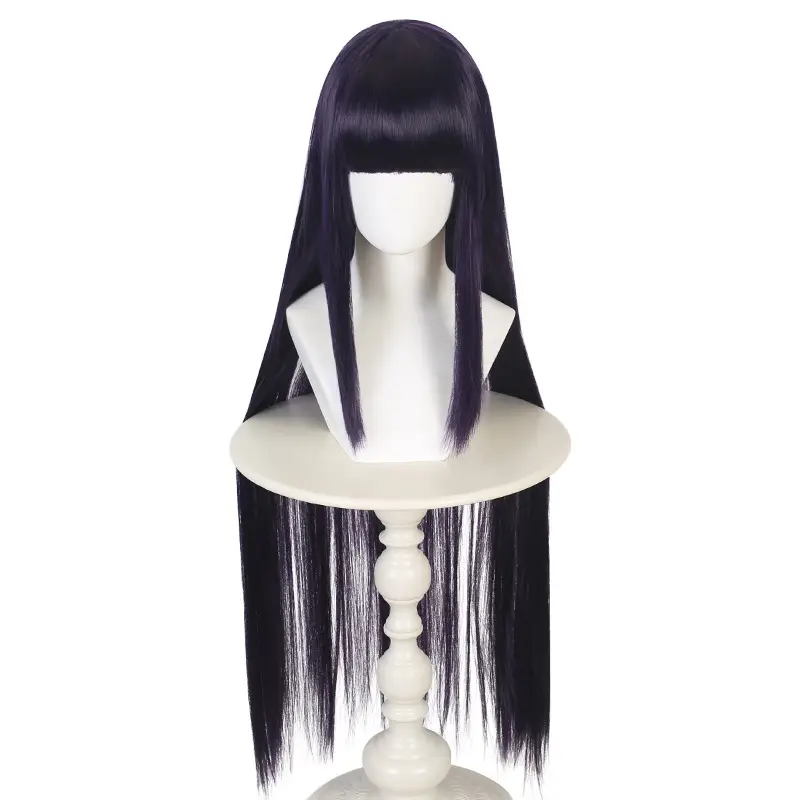 Dark Blue Long Straight Hair Wig for Girls - Image 5