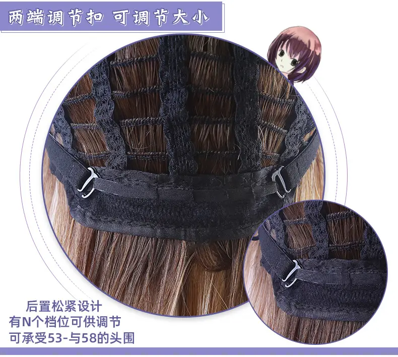 Dark Blue Long Straight Hair Wig for Girls β feature 12