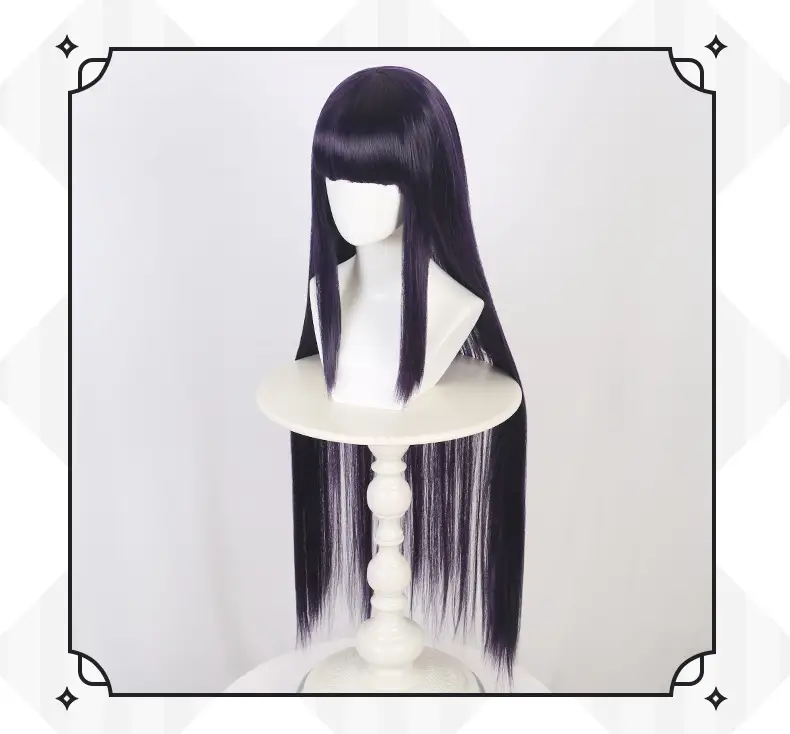Dark Blue Long Straight Hair Wig for Girls β feature 5