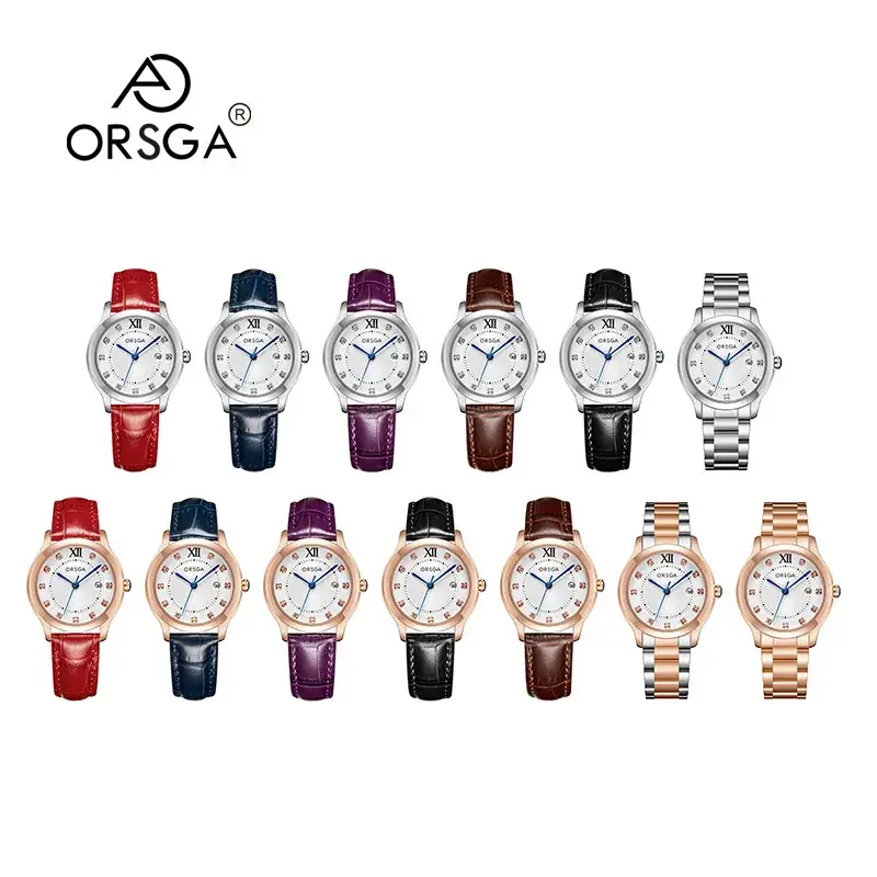 Oshie Diamond Calendar Watch Silver Bracelet Waterproof Men Women - Image 23
