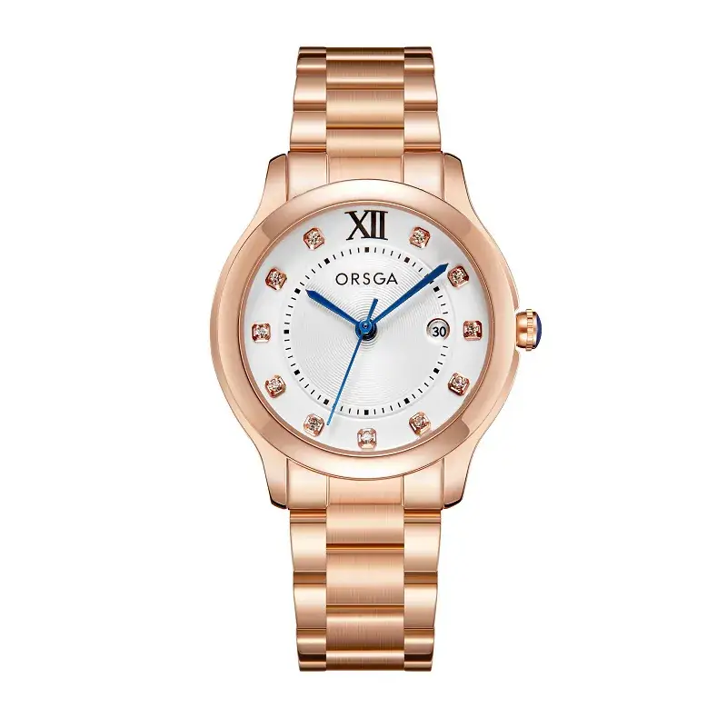 Oshie Diamond Calendar Watch Silver Bracelet Waterproof Men Women - Image 11