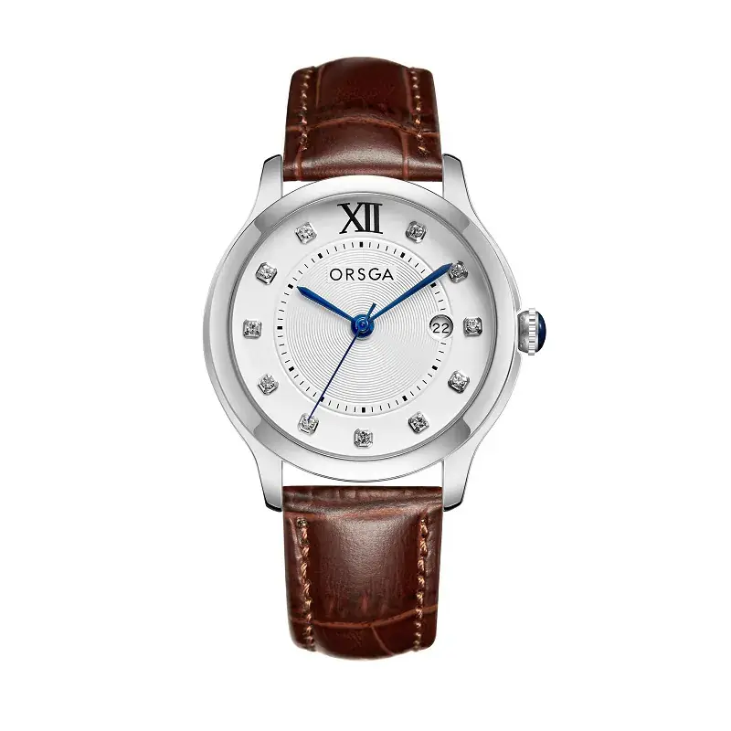 Oshie Diamond Calendar Watch Silver Bracelet Waterproof Men Women - Image 18