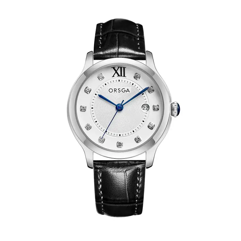 Oshie Diamond Calendar Watch Silver Bracelet Waterproof Men Women - Image 19