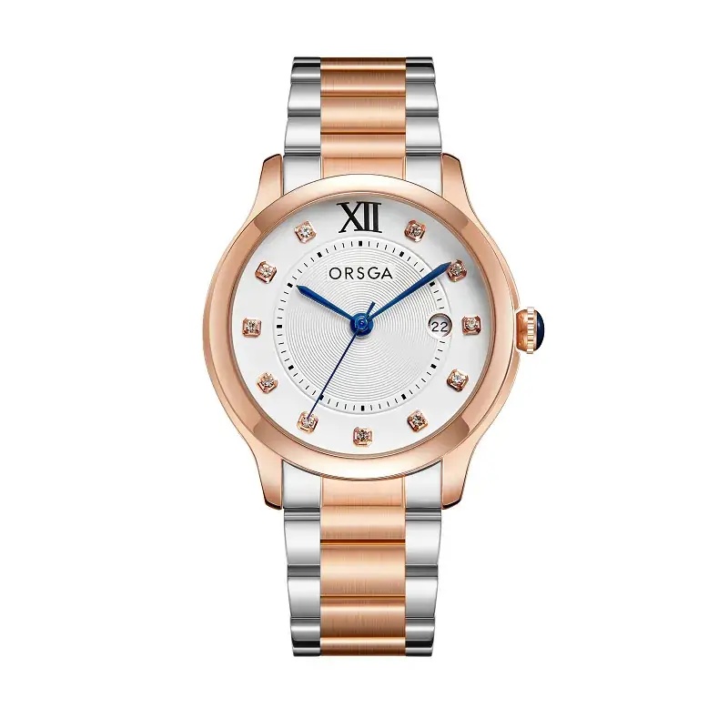 Oshie Diamond Calendar Watch Silver Bracelet Waterproof Men Women - Image 20