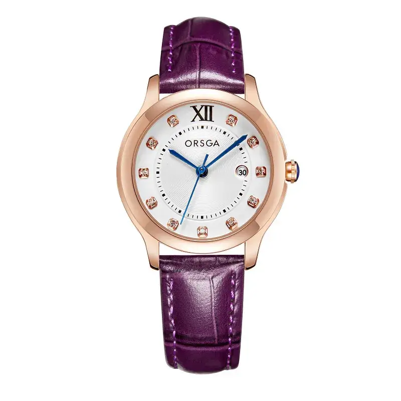 Oshie Diamond Calendar Watch Silver Bracelet Waterproof Men Women - Image 3