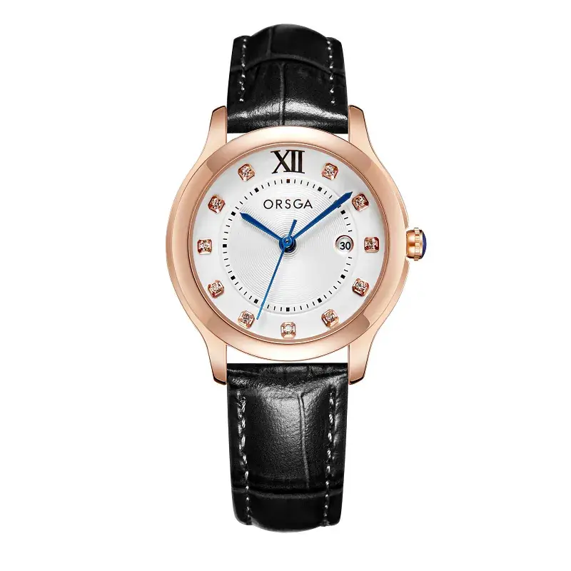 Oshie Diamond Calendar Watch Silver Bracelet Waterproof Men Women - Image 4