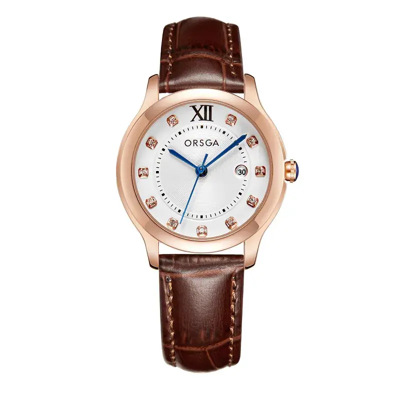 Oshie Diamond Calendar Watch Silver Bracelet Waterproof Men Women - Image 5