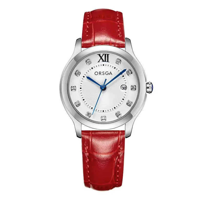 Oshie Diamond Calendar Watch Silver Bracelet Waterproof Men Women - Image 6