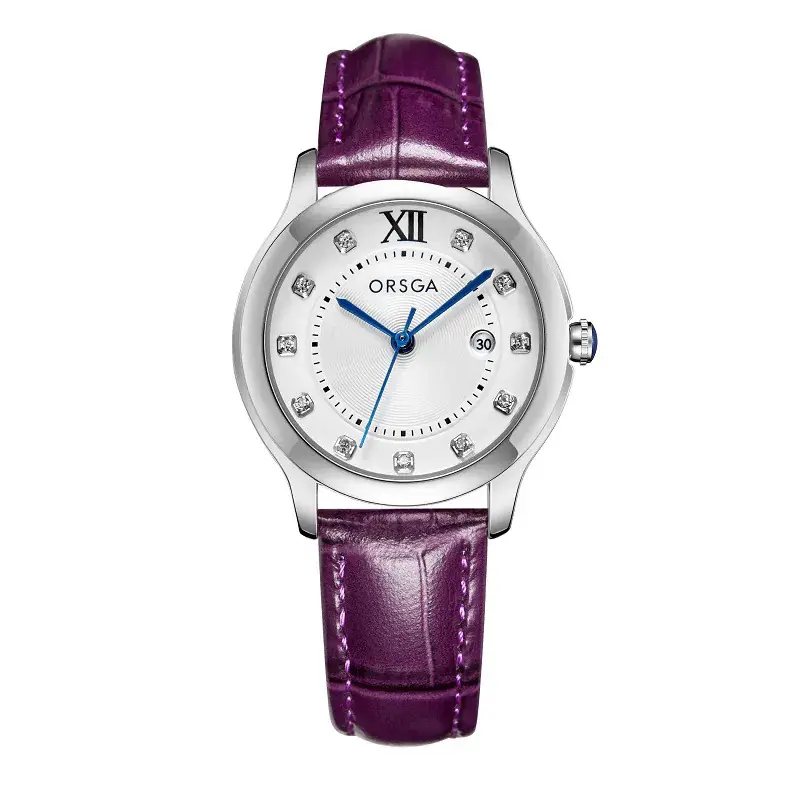 Oshie Diamond Calendar Watch Silver Bracelet Waterproof Men Women - Image 8