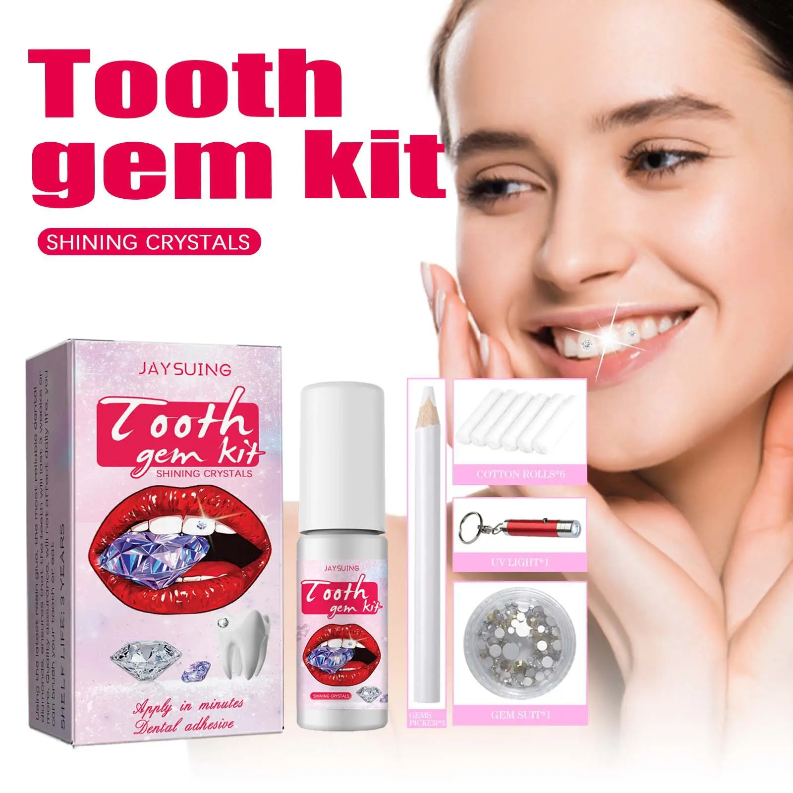 Crystal Tooth Stickers for Easy Installation & Removal — feature 1