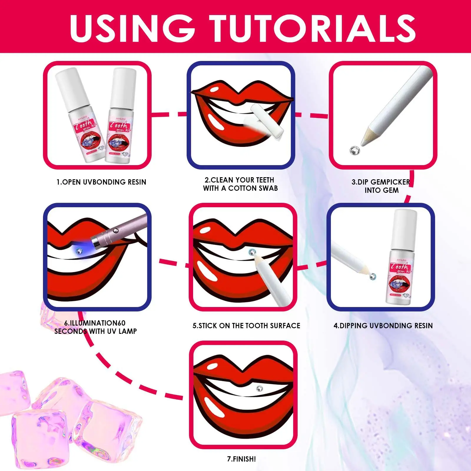 Crystal Tooth Stickers for Easy Installation & Removal — feature 8