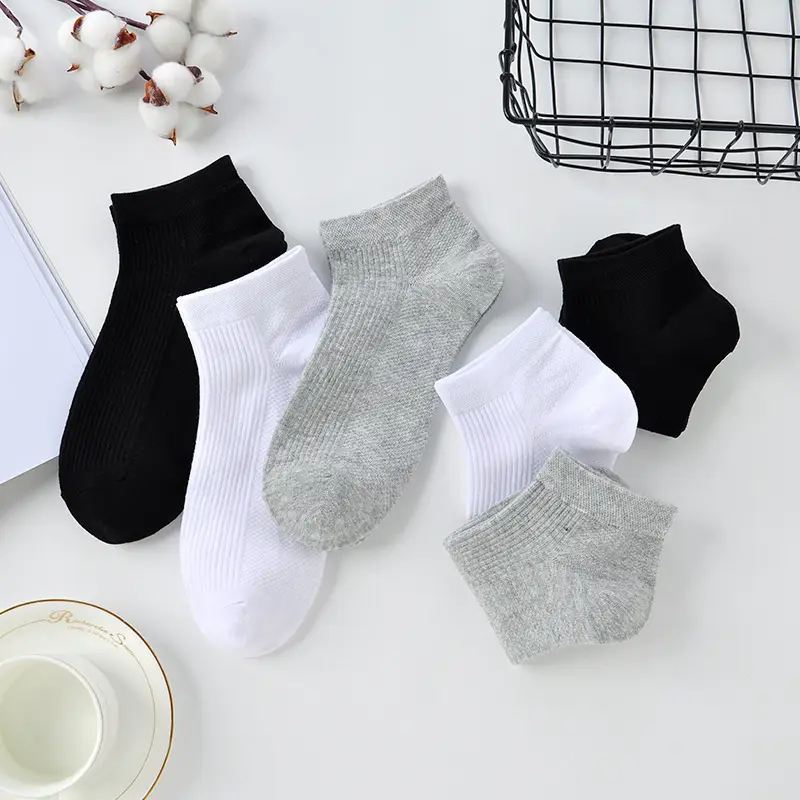 Socks Men's Moxa Aromatherapy Stinky Socks Four Seasons Short Socks Breathable Sweat Absorbing Antibacterial Socks Women's All-match Mid-tube Socks