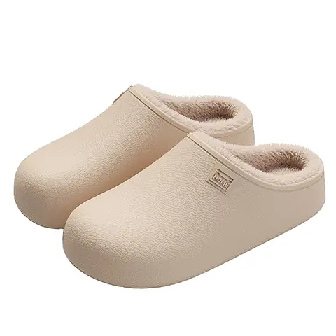 Cartoon cotton slippers women's waterproof non-slip cotton-padded shoes autumn and winter home room fleece-lined thermal slippers men's wholesale - Image 9
