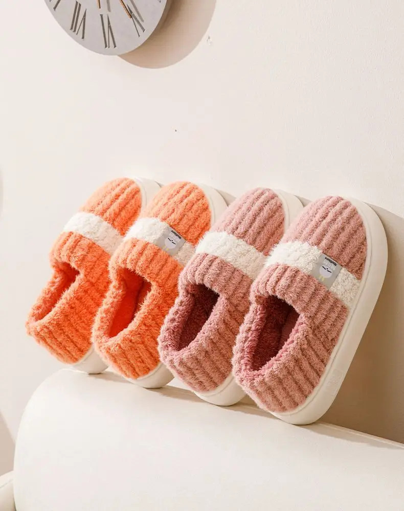 Bug Rabbit Thick-soled Cotton Slippers Women's Bag Heel Winter Warm Cold-proof Home Outer Wear fleece-lined Winter Cotton Shoes for Men — feature 15