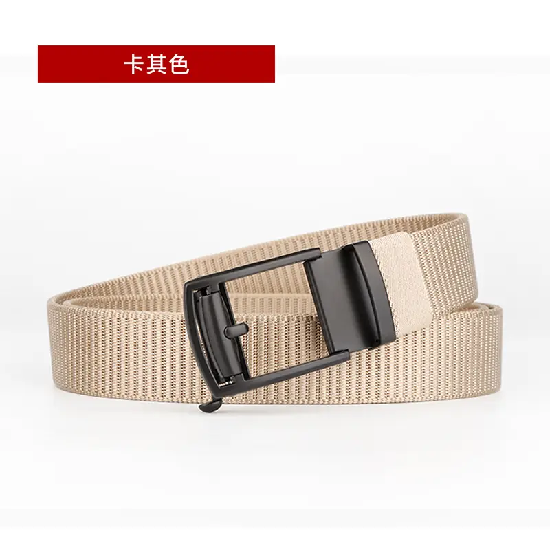 Men's Belt Beige Alloy Buckle Casual Business - Image 3