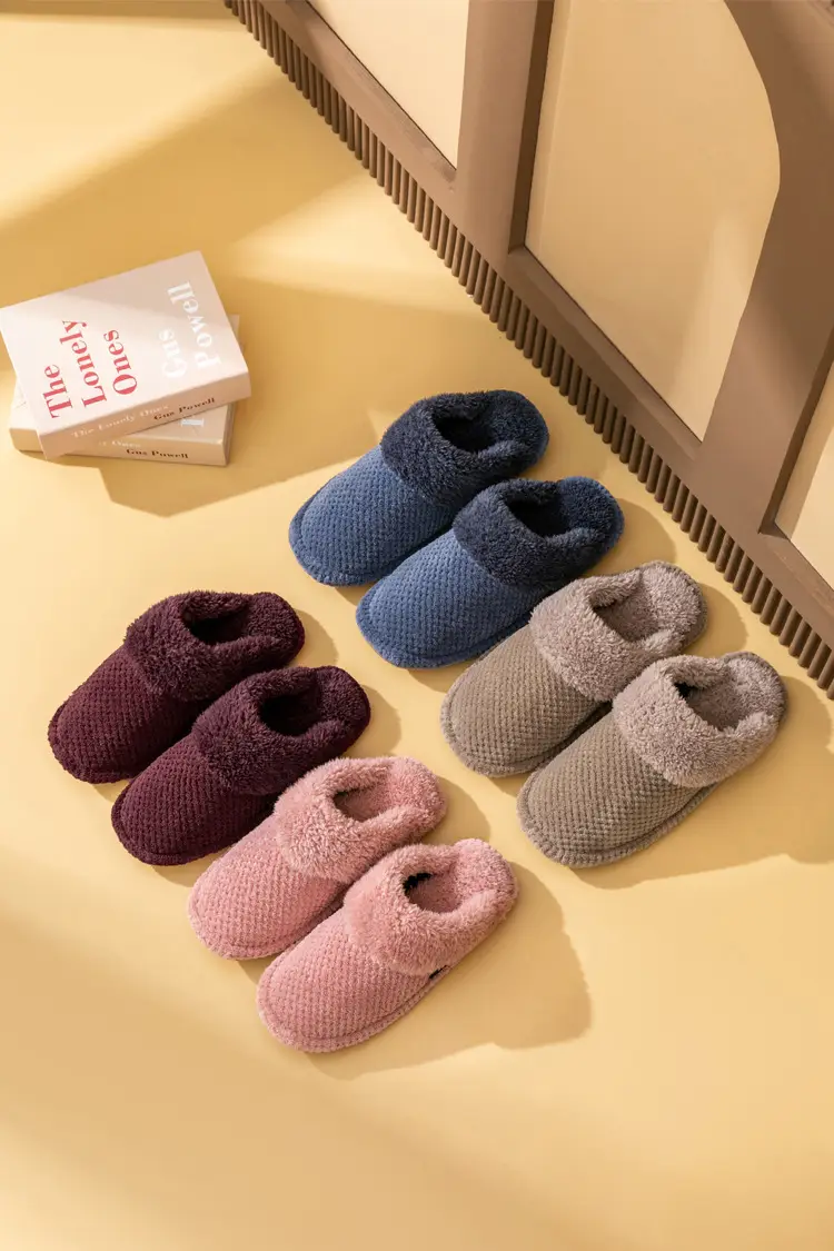 Jingshilu autumn and winter coral fleece thickened bottom fleece-lined warm home indoor household cotton slippers for women Wholesale — feature 7