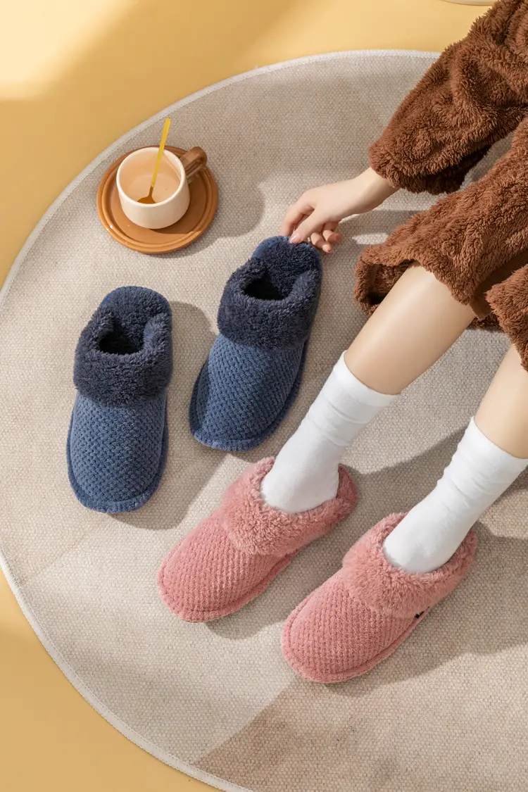 Jingshilu autumn and winter coral fleece thickened bottom fleece-lined warm home indoor household cotton slippers for women Wholesale — feature 8