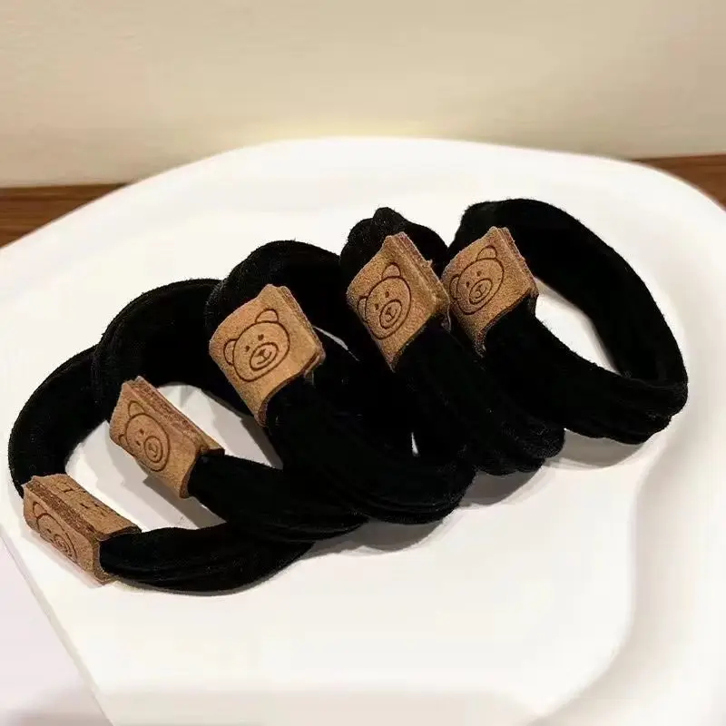 Korean Bear Design High Elastic Hair Bands 10Pcs — feature 7