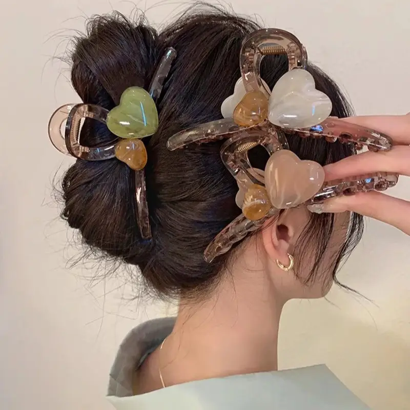 Clear Shark Clip Hairpin with Jelly Decor - Image 4