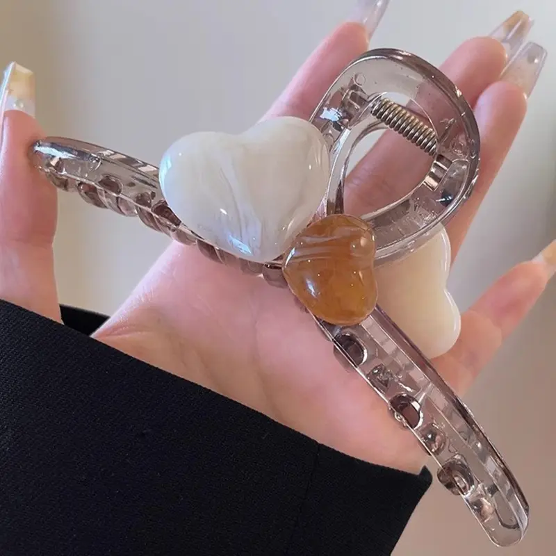 Clear Shark Clip Hairpin with Jelly Decor - Image 2