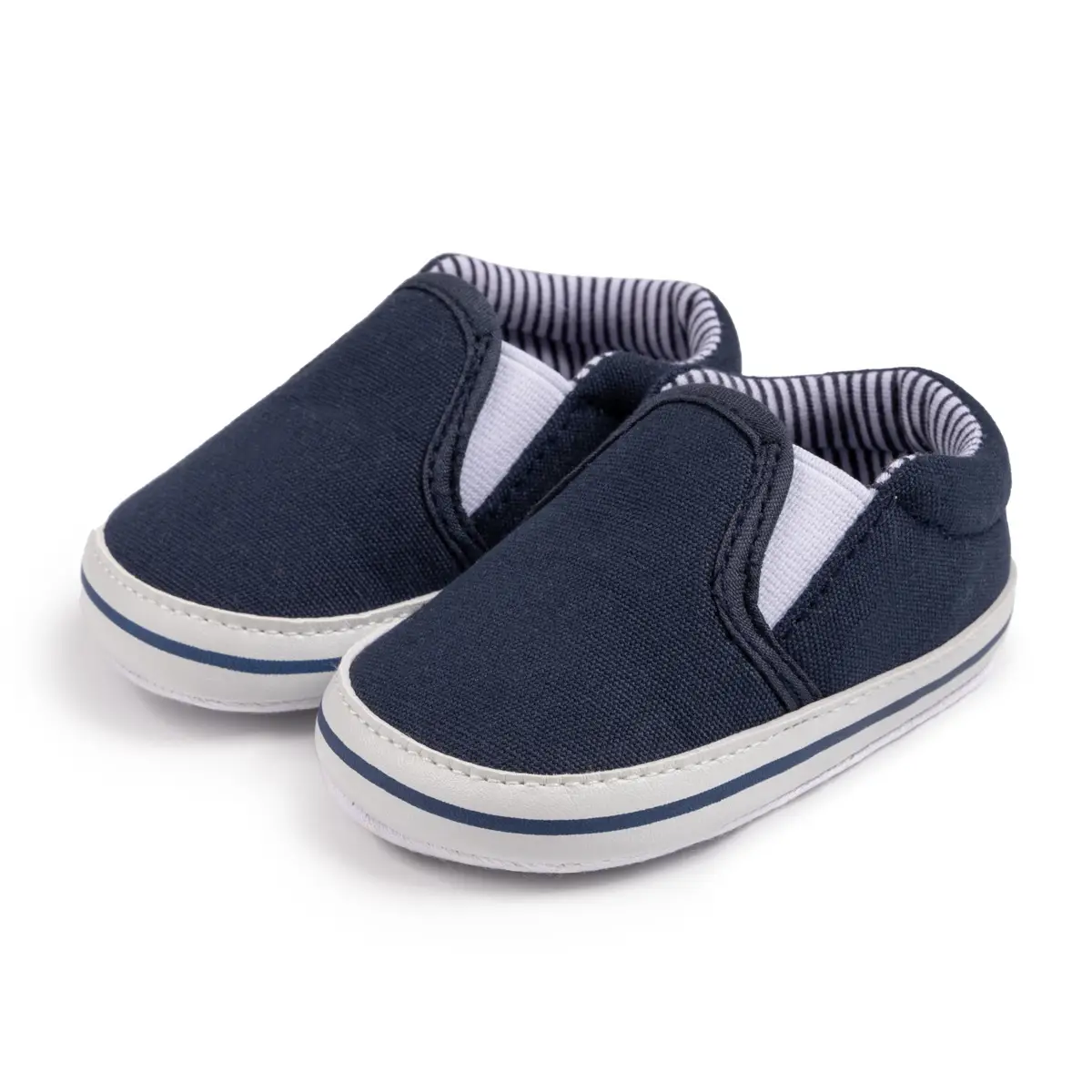 Baby Slip-On Canvas Shoes Navy Blue 0-1 Years