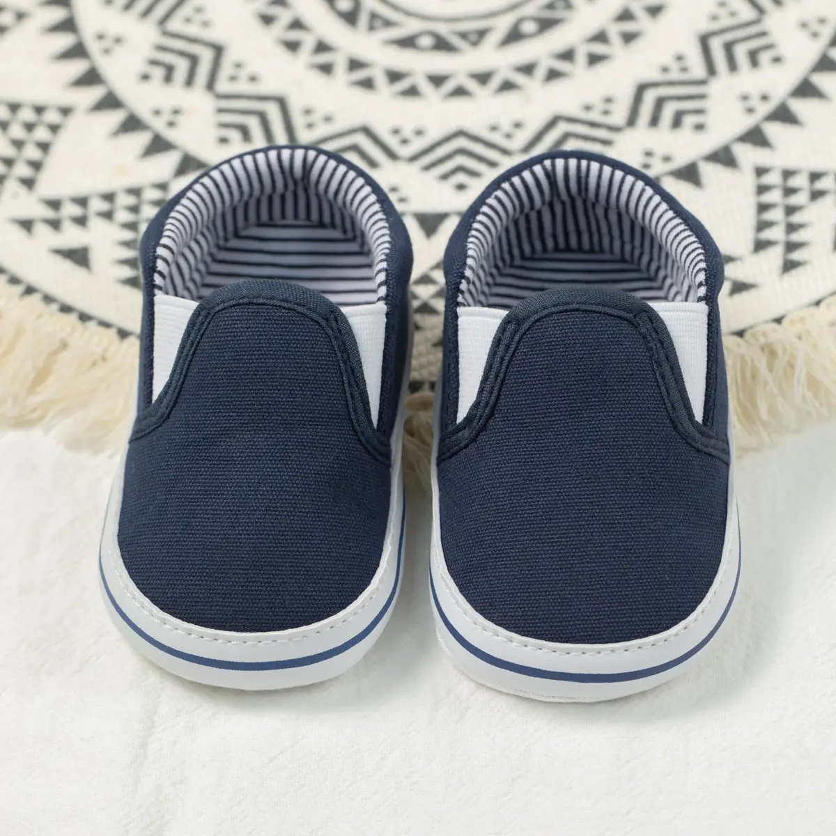 Baby Slip-On Canvas Shoes Navy Blue 0-1 Years — feature 11
