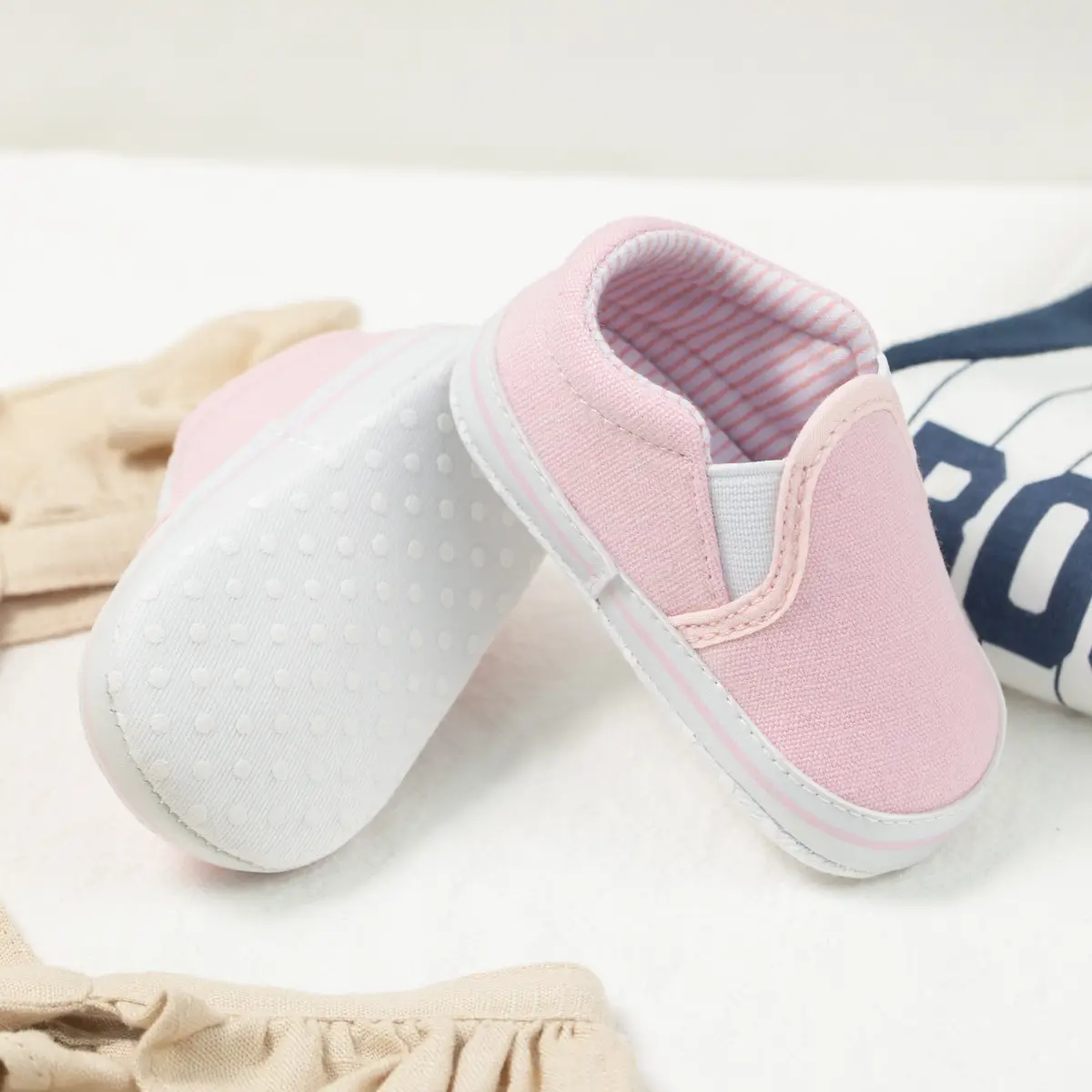 Baby Slip-On Canvas Shoes Navy Blue 0-1 Years — feature 9