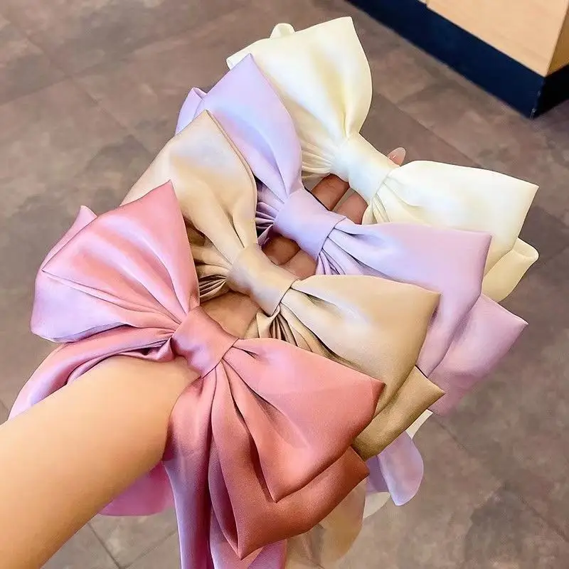 Purple Satin Bow Hairpin for Women - Image 15