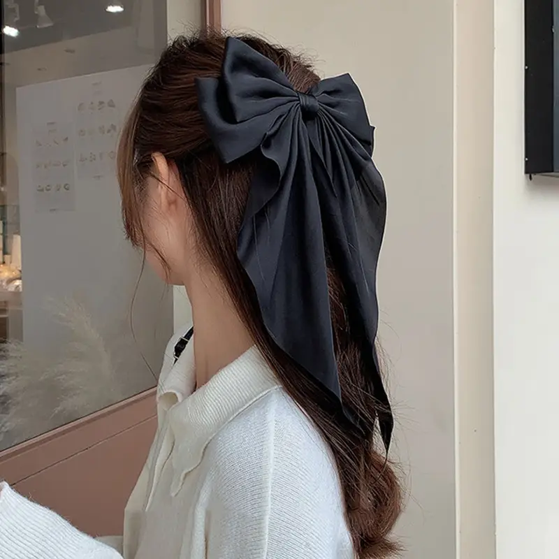 Purple Satin Bow Hairpin for Women - Image 17