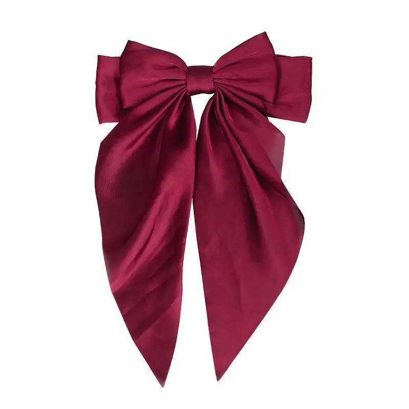 Purple Satin Bow Hairpin for Women - Image 18