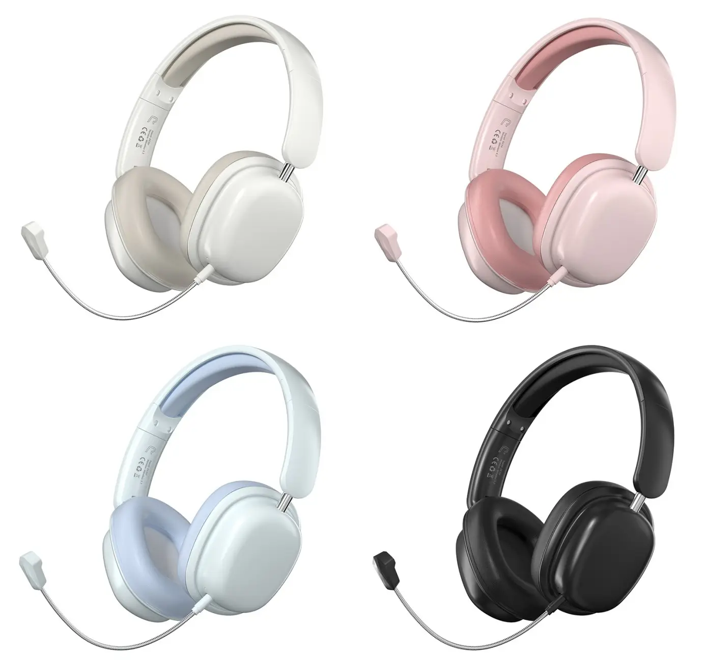 Wireless Bluetooth Game Headset White Long Lasting Battery — feature 24