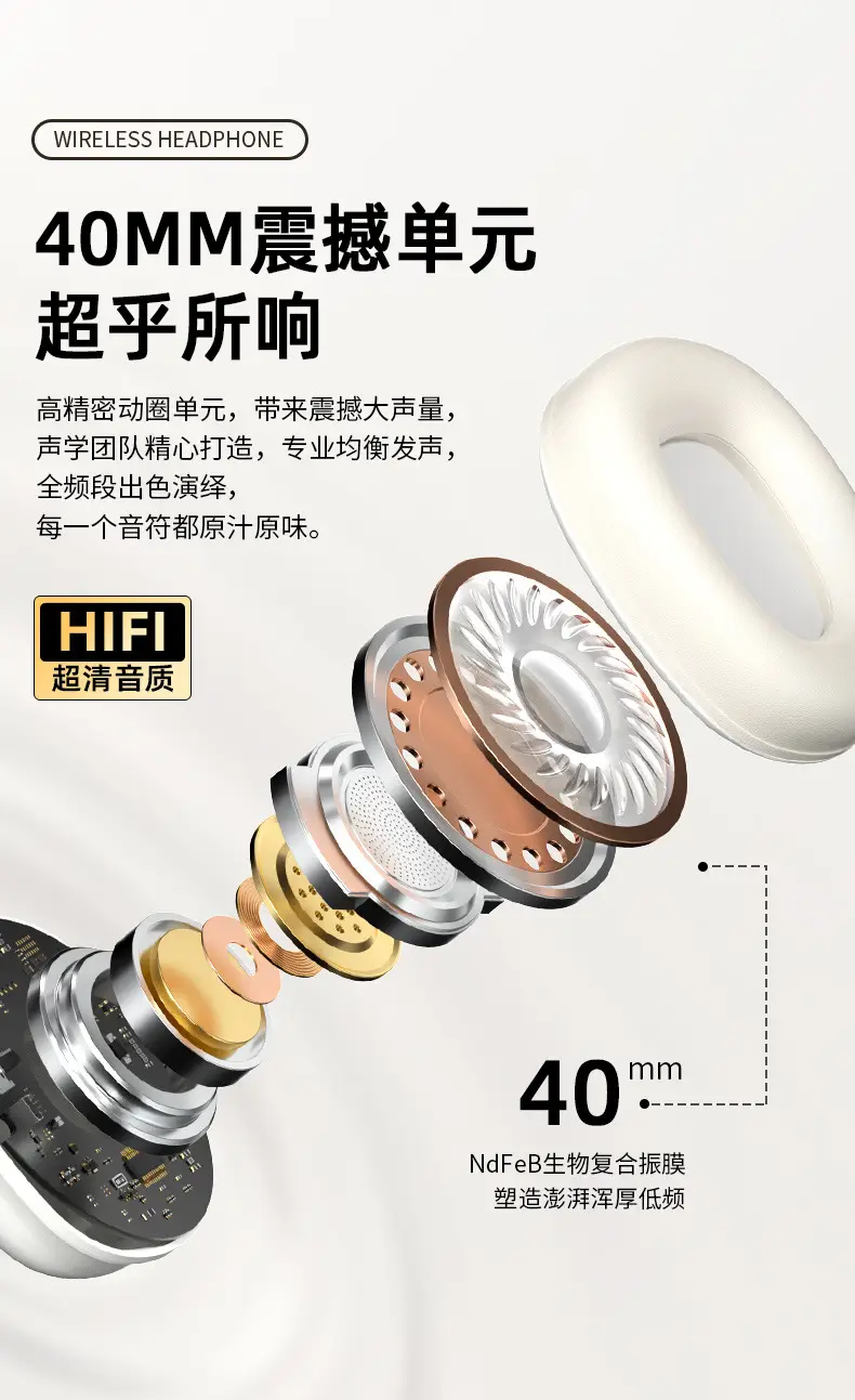 Wireless Bluetooth Game Headset White Long Lasting Battery — feature 9