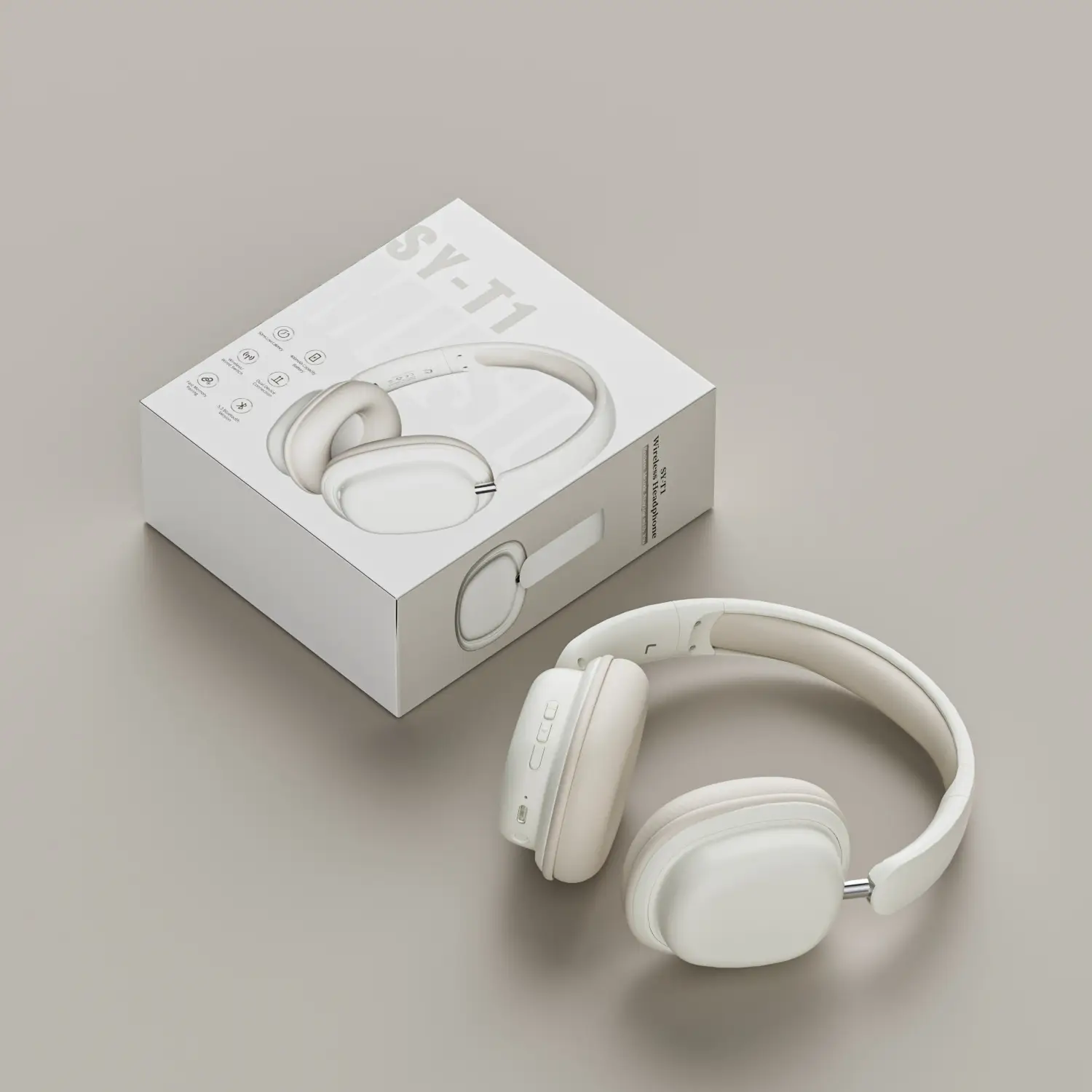 Wireless Bluetooth Game Headset White Long Lasting Battery - Image 2