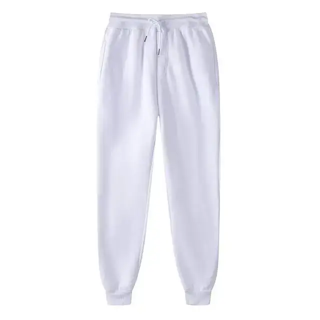 Men Pink Fleece Sweatpants Slim Fit Casual - Image 2