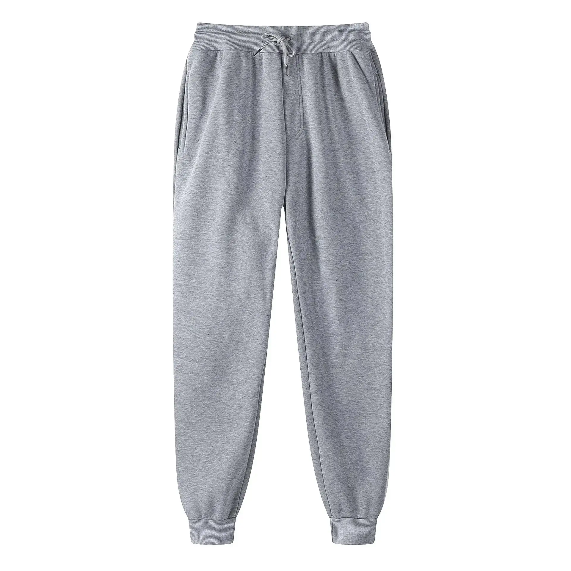 Men Pink Fleece Sweatpants Slim Fit Casual - Image 3