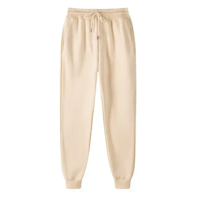 Men Pink Fleece Sweatpants Slim Fit Casual - Image 5
