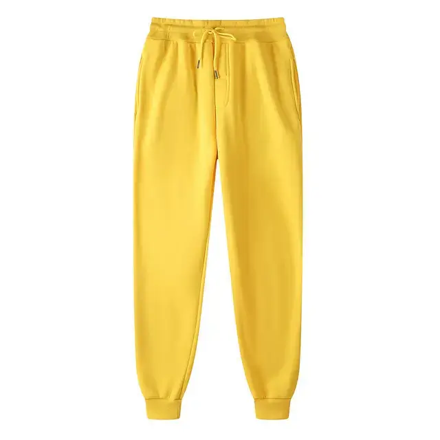 Men Pink Fleece Sweatpants Slim Fit Casual - Image 6